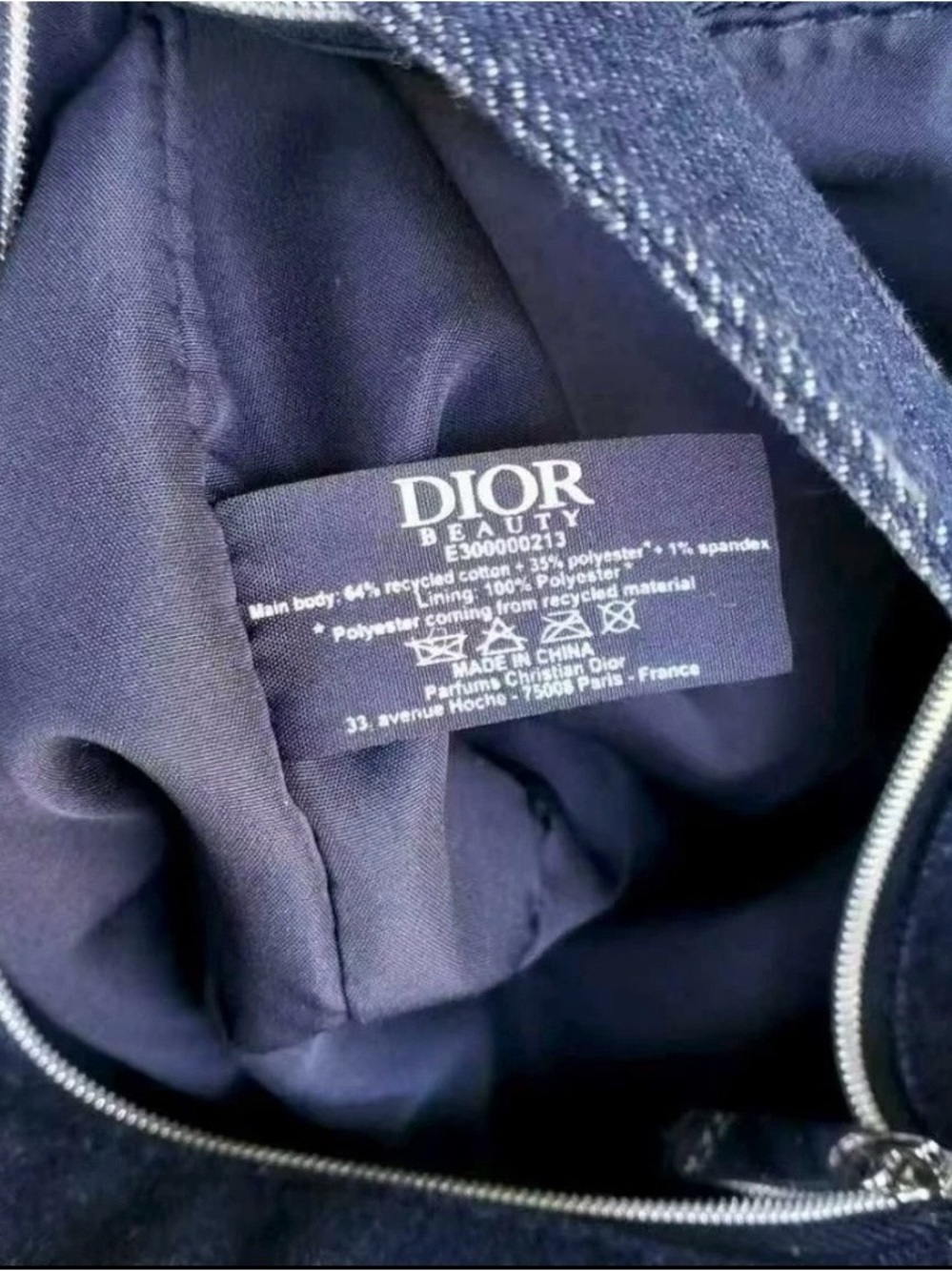 GWP!!Dior Black Denim Shoulder Bag with Silver Logo - Picture 4 of 4
